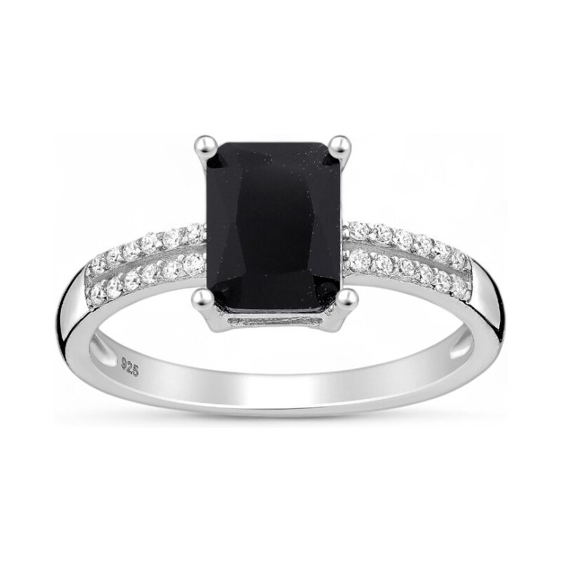 Strieborný prsteň Soraya ČIERNY 62040000