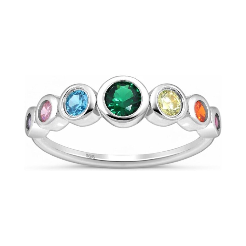 Strieborný prsteň Azar VIACFAREBNÝ 62040014