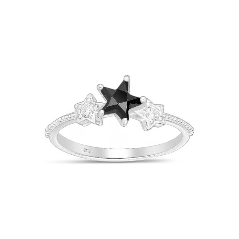 Strieborný prsteň Suri ČIERNY 62040005