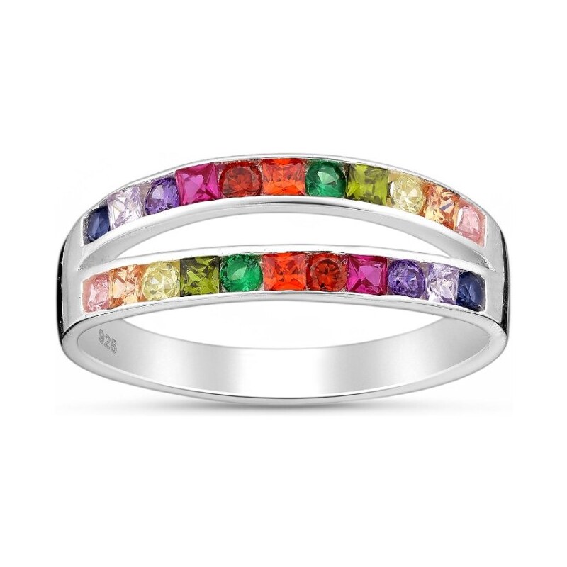 Strieborný prsteň Azara VIACFAREBNÝ 62886231