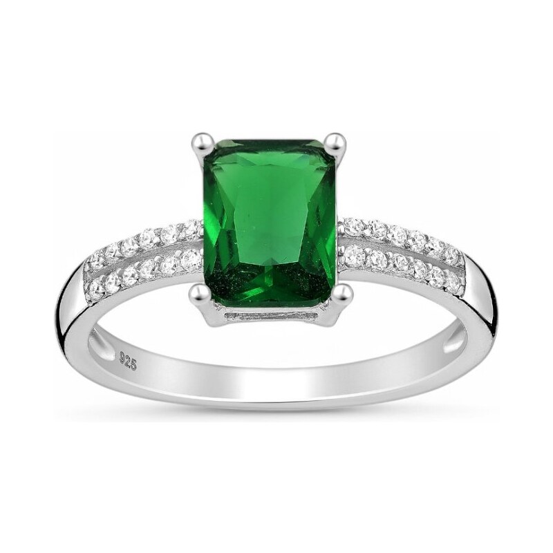 Strieborný prsteň Soraya ZELENÝ 62040002