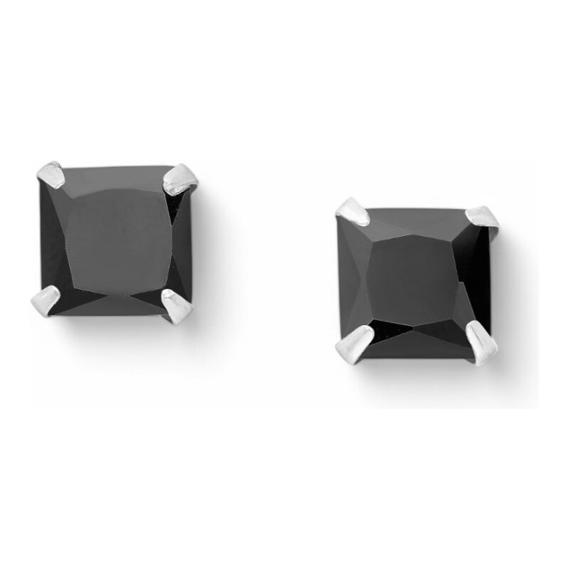 Strieborné náušnice Farah ČIERNE 62039984