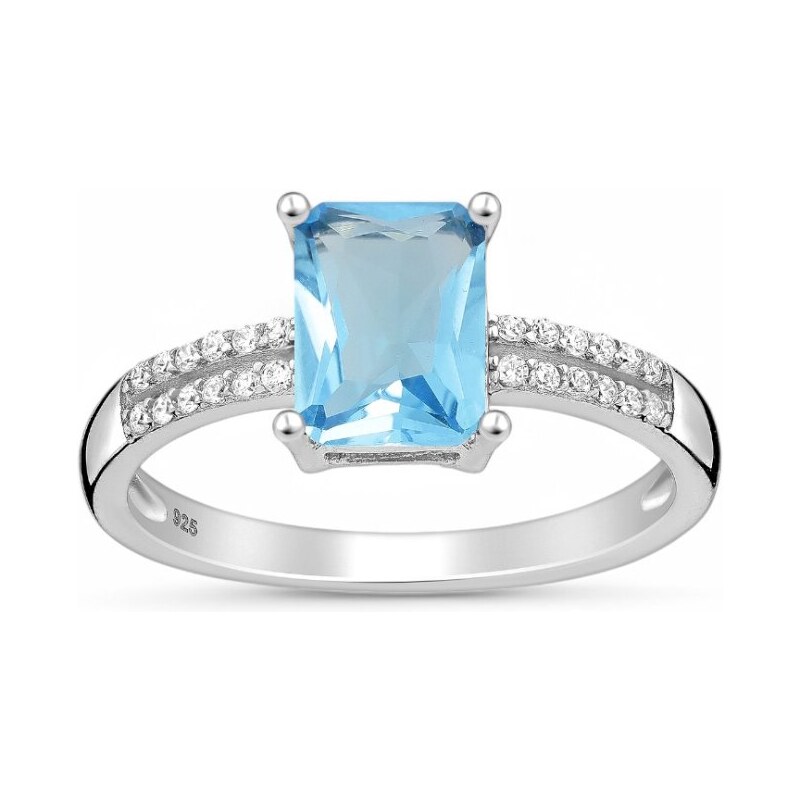 Strieborný prsteň Soraya SVETLO MODRÝ 62040003