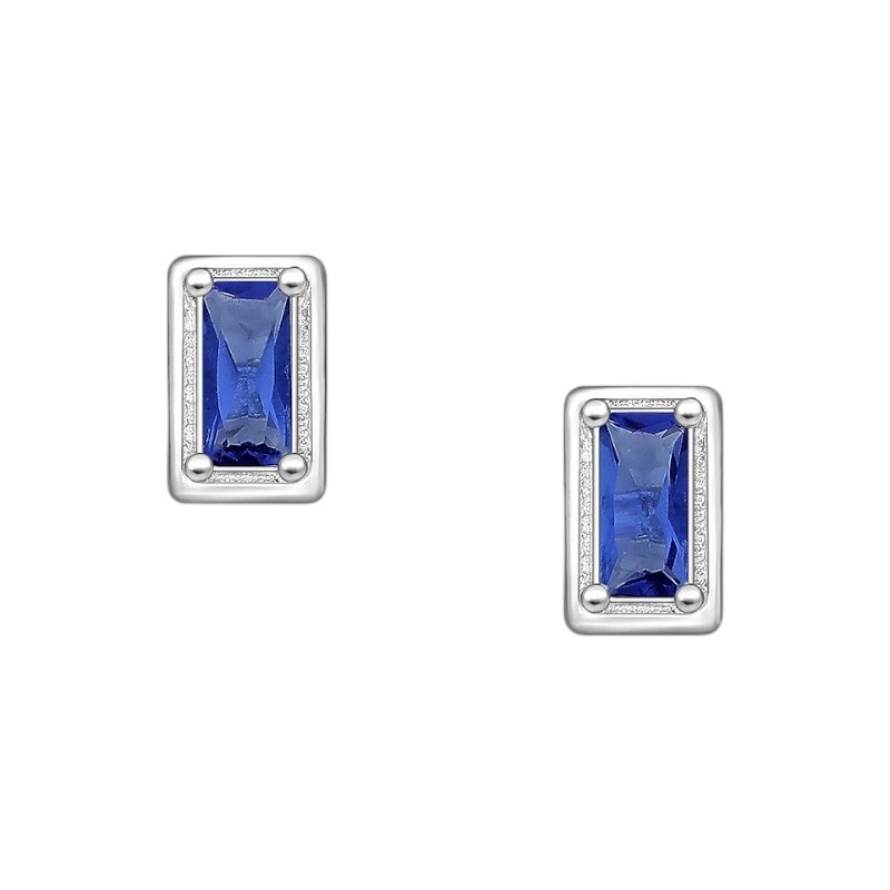 Strieborné náušnice Cyra MODRÉ 62039973