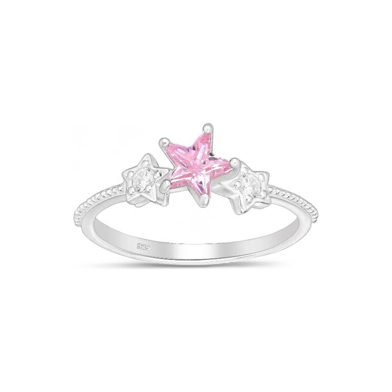 Strieborný prsteň Suri RUŽOVÝ 62040007