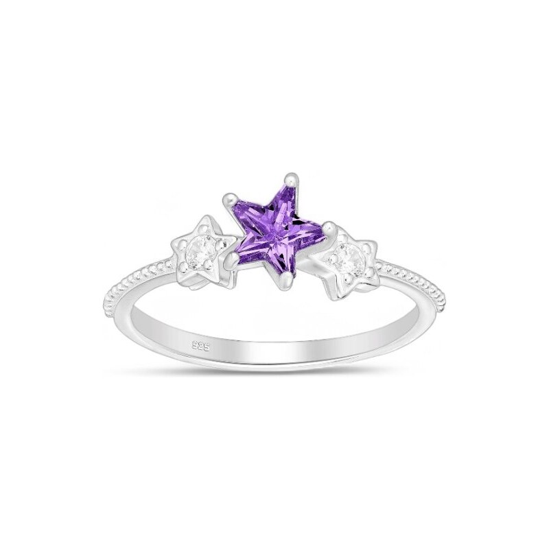 Strieborný prsteň Suri FIALOVÝ 62040008