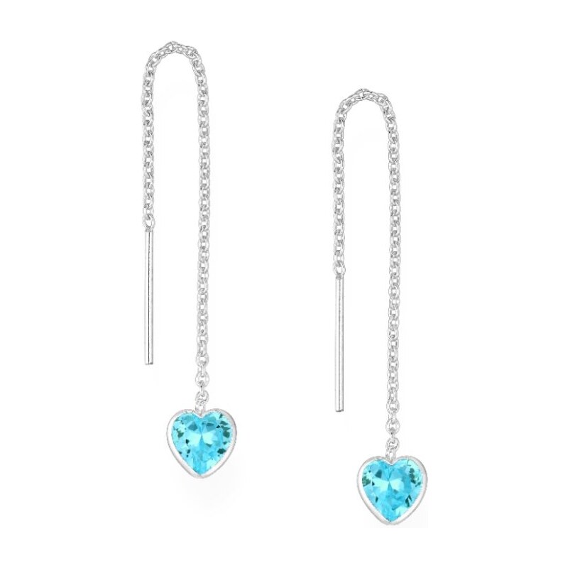 Strieborné náušnice Jasper SVETLO MODRÉ 62040086