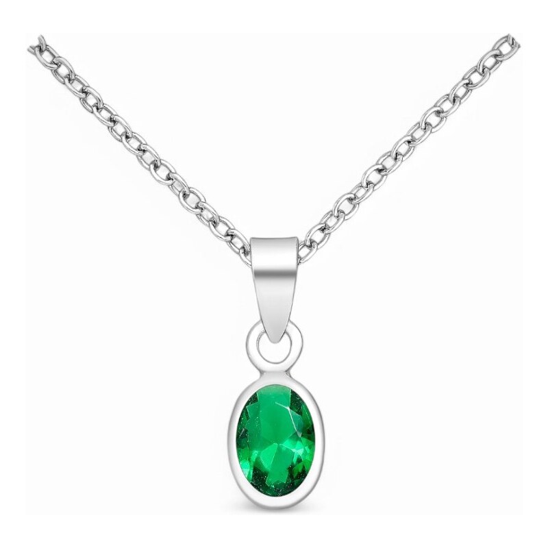 Strieborný prívesok Peri ZELENÝ 62040075