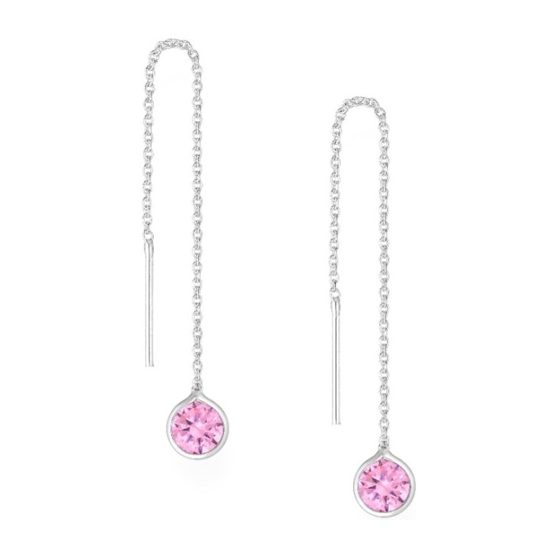 Strieborné náušnice Julip RUŽOVÉ 62040080