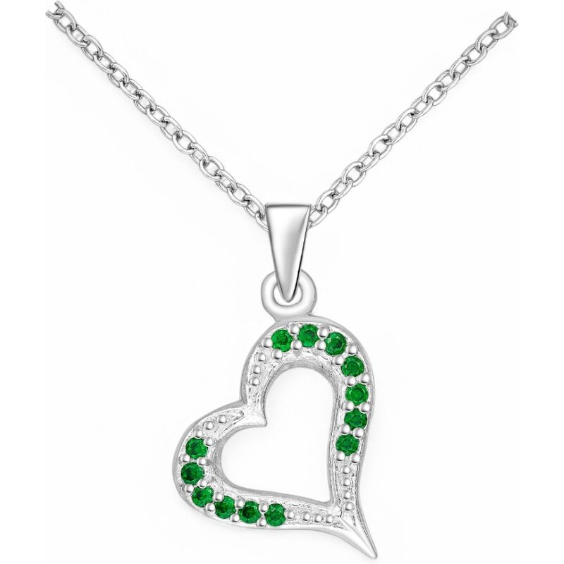 Strieborný prívesok Samira ZELENÝ 62040070