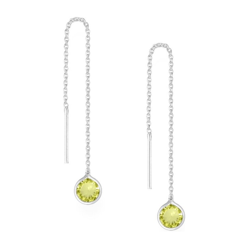 Strieborné náušnice Julip ŽLTÉ 62040083