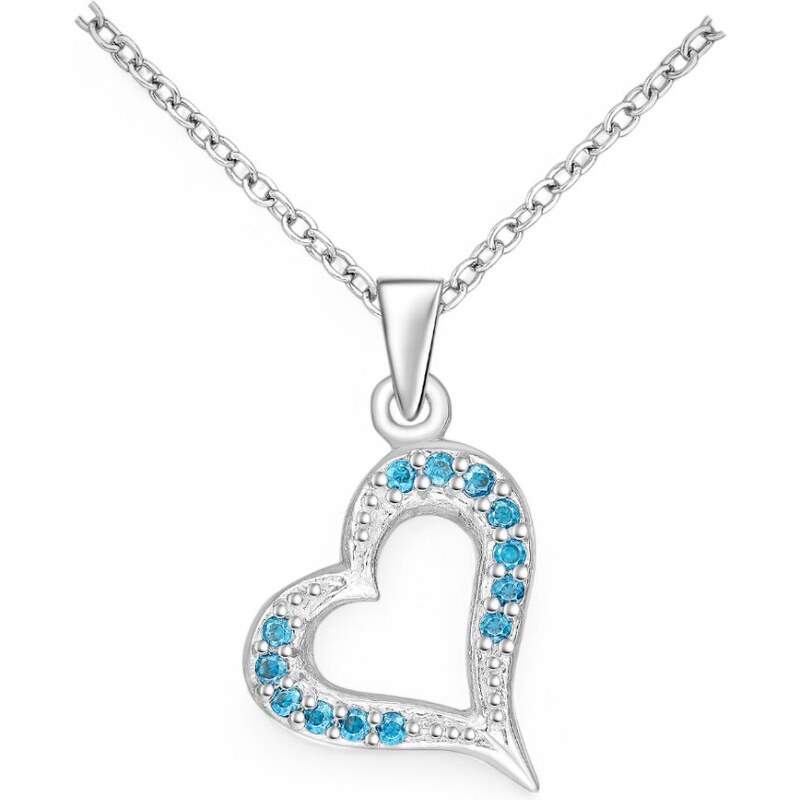 Strieborný prívesok Samira SVETLO MODRÝ 62040071