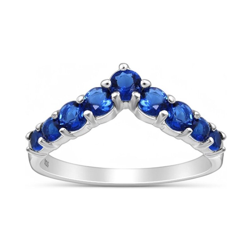 Strieborný prsteň Nermin MODRÝ 62040021