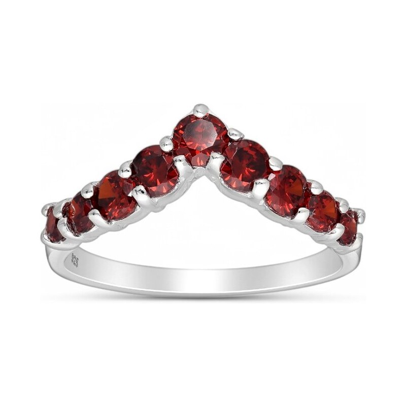 Strieborný prsteň Nermin ČERVENÝ 62040023