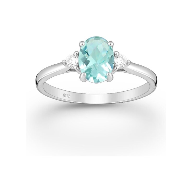 Strieborný prsteň Senna SVETLO ZELENÝ 62040112