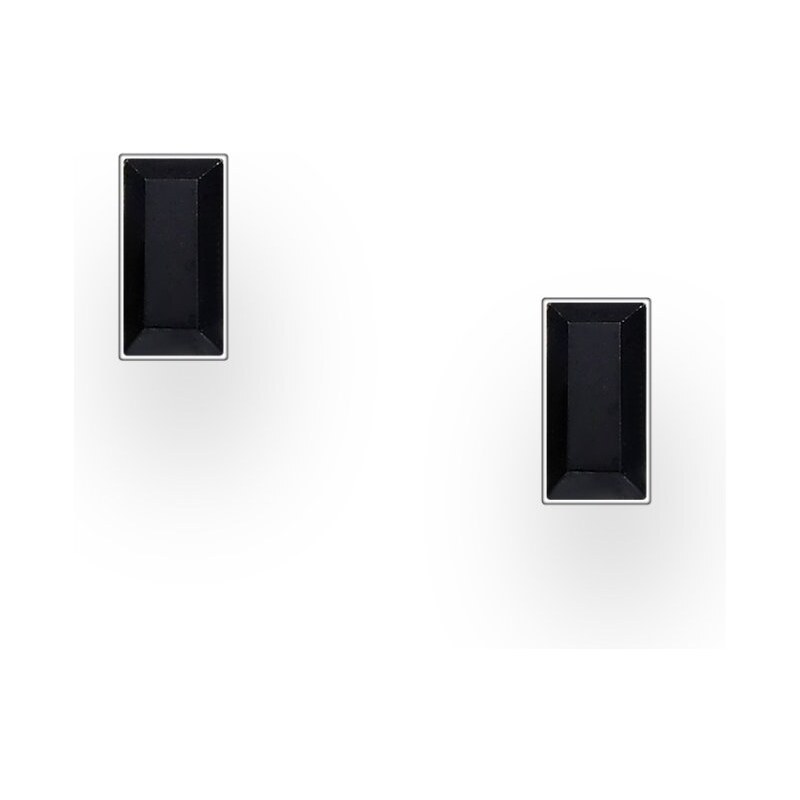 Strieborné náušnice Crystal JET 62040135