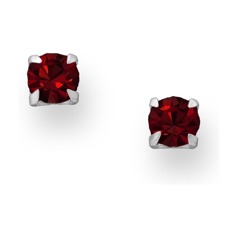Strieborné náušnice Maya GARNET 62040145