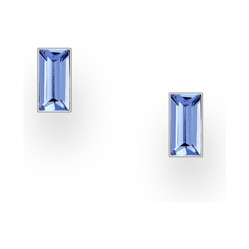 Strieborné náušnice Crystal LIGHT SAPPHIRE 62040136