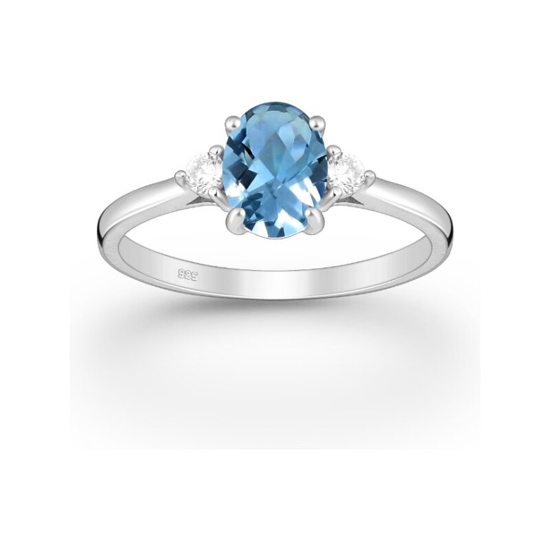 Strieborný prsteň Senna MODRÝ 62040114