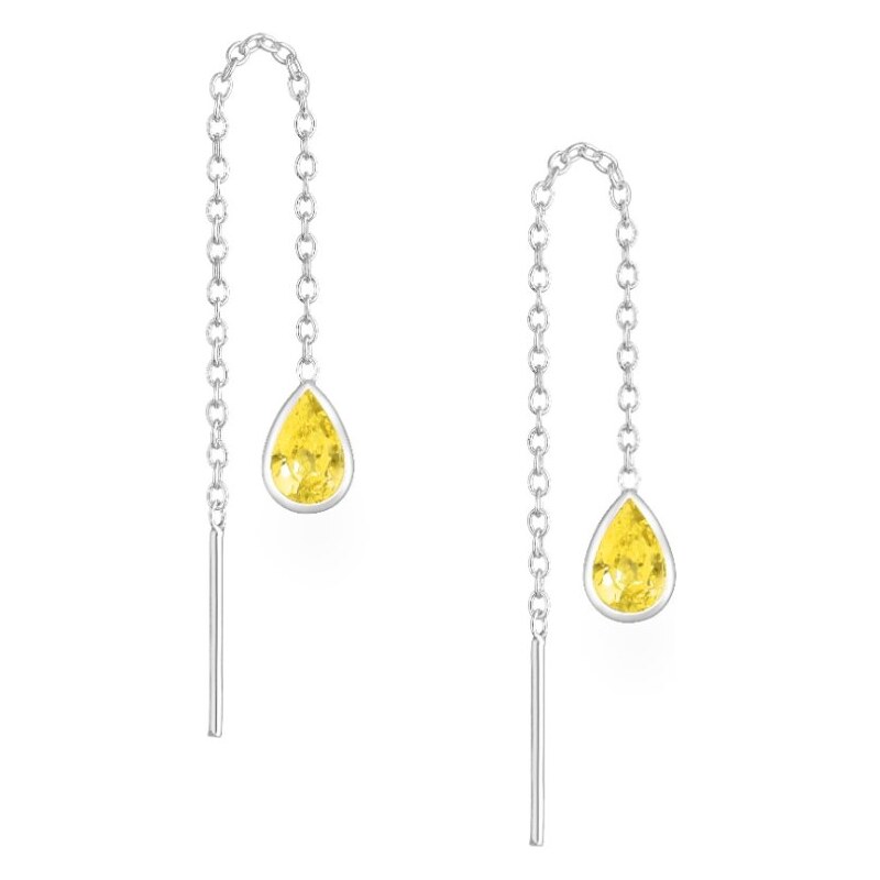 Strieborné náušnice Ara ŽLTÉ 63064502