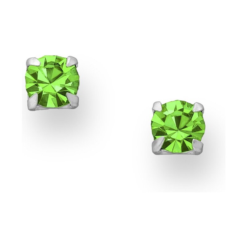 Strieborné náušnice Maya PERIDOT 62040148