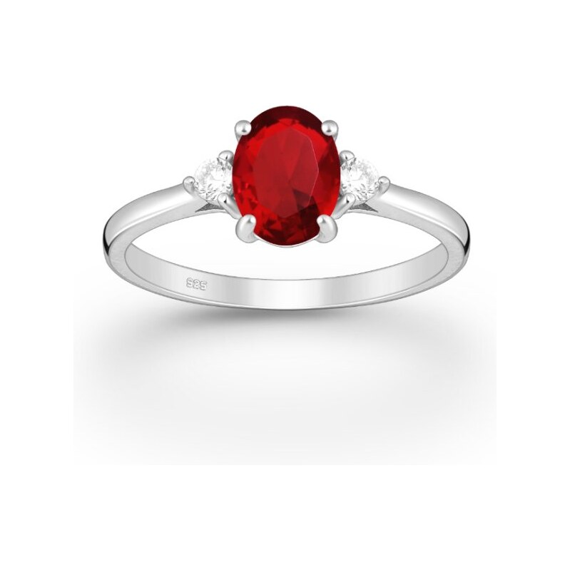 Strieborný prsteň Senna ČERVENÝ 62040117