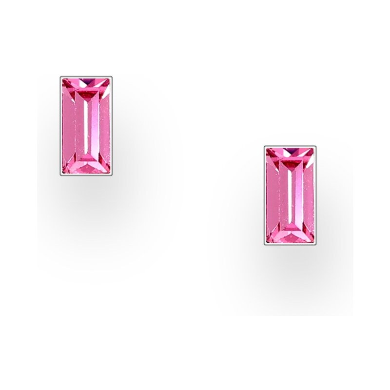 Strieborné náušnice Crystal ROSE 62040139