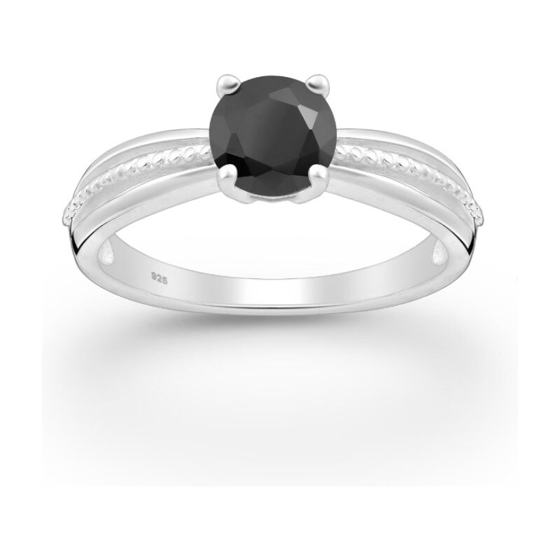 Strieborný prsteň Azora ČIERNY 62040153