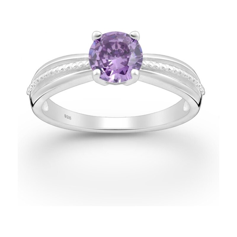 Strieborný prsteň Azora FIALOVÝ 62040154