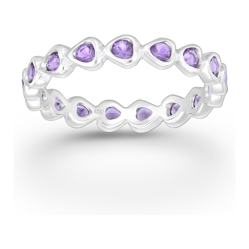 Strieborný prsteň Eliza FIALOVÝ 62040187