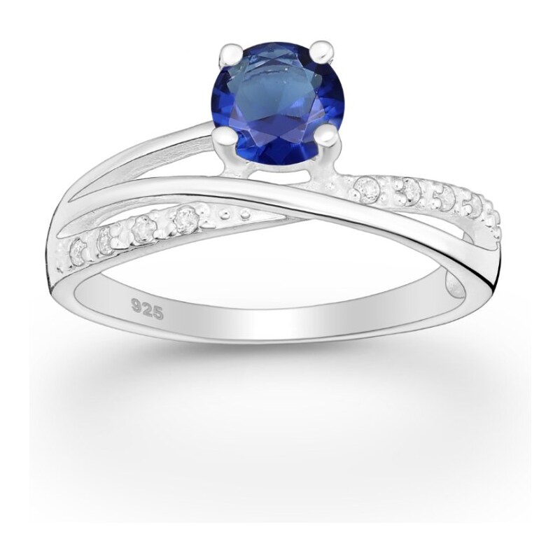 Strieborný prsteň Ruby MODRÝ 62040175