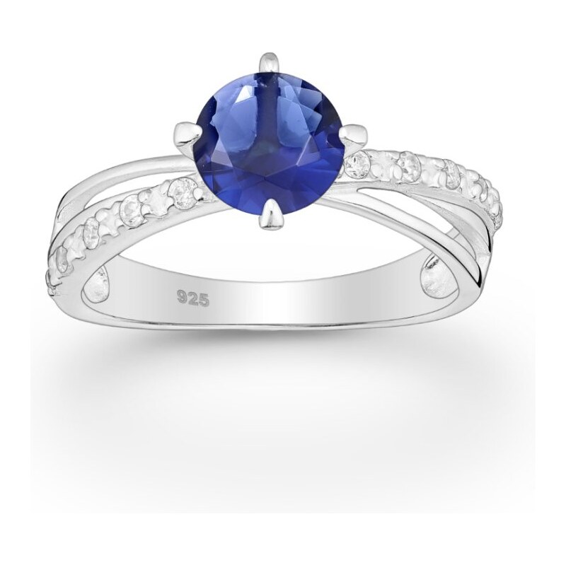 Strieborný prsteň Zenda MODRÝ 62040169