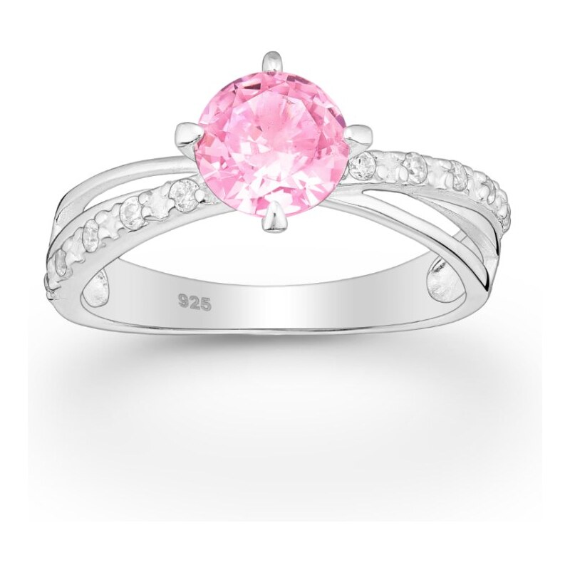 Strieborný prsteň Zenda RUŽOVÝ 62040170