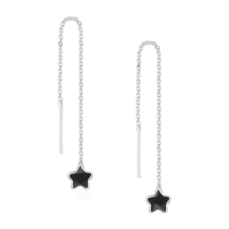 Strieborné náušnice Darianna ČIERNE 62040099