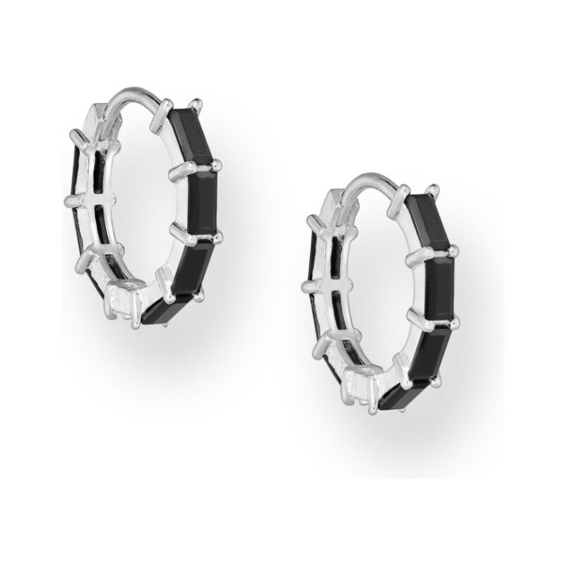 Strieborné náušnice Valerie ČIERNE 62086609