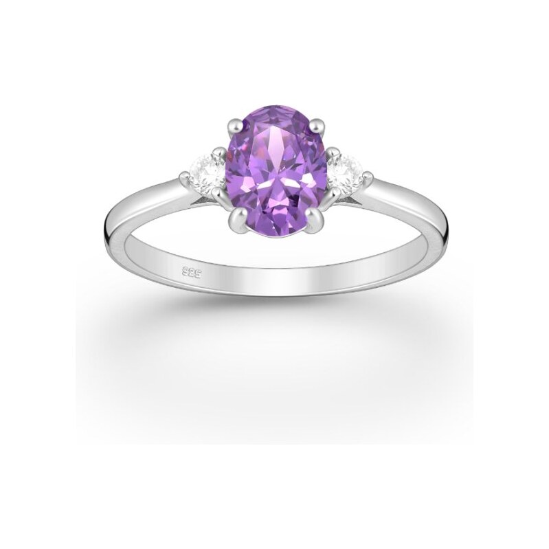 Strieborný prsteň Senna FIALOVÝ 62040110