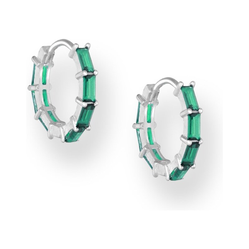 Strieborné náušnice Valerie ZELENÉ 62086611