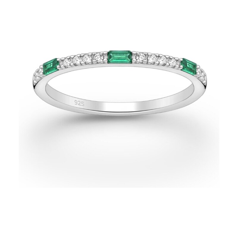 Strieborný prsteň Anastasia ZELENÝ 63232759