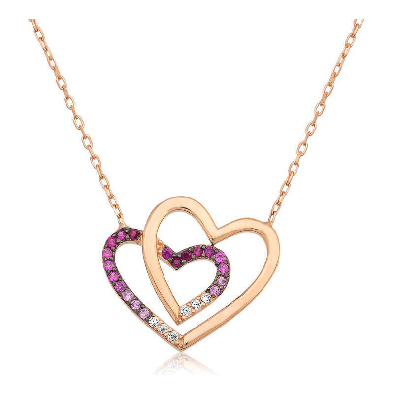 Strieborný náhrdelník Roxie RUŽOVÝ 62052608