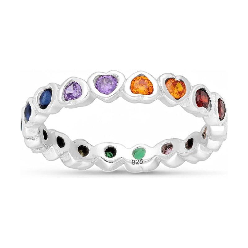 Strieborný prsteň Sara VIACFAREBNÝ 2 62040217