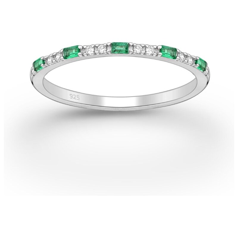 Strieborný prsteň Andrea ZELENÝ 62040209