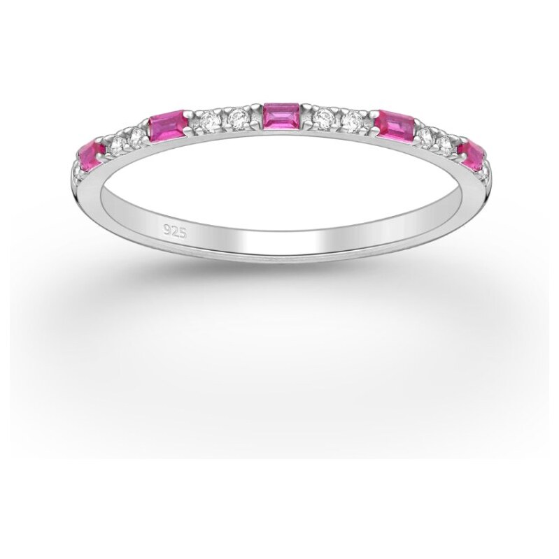 Strieborný prsteň Andrea RUŽOVÝ 62040210