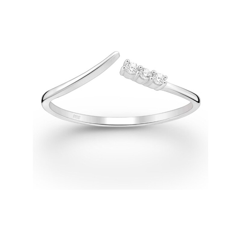 Strieborný prsteň Reese BIELY 62040211