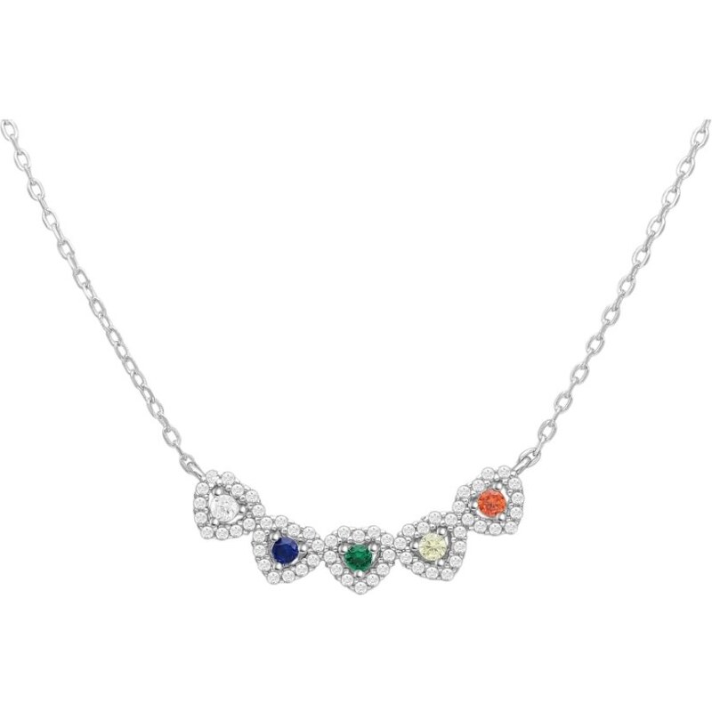 Strieborný náhrdelník Isabel VIACFAREBNÝ 62040220