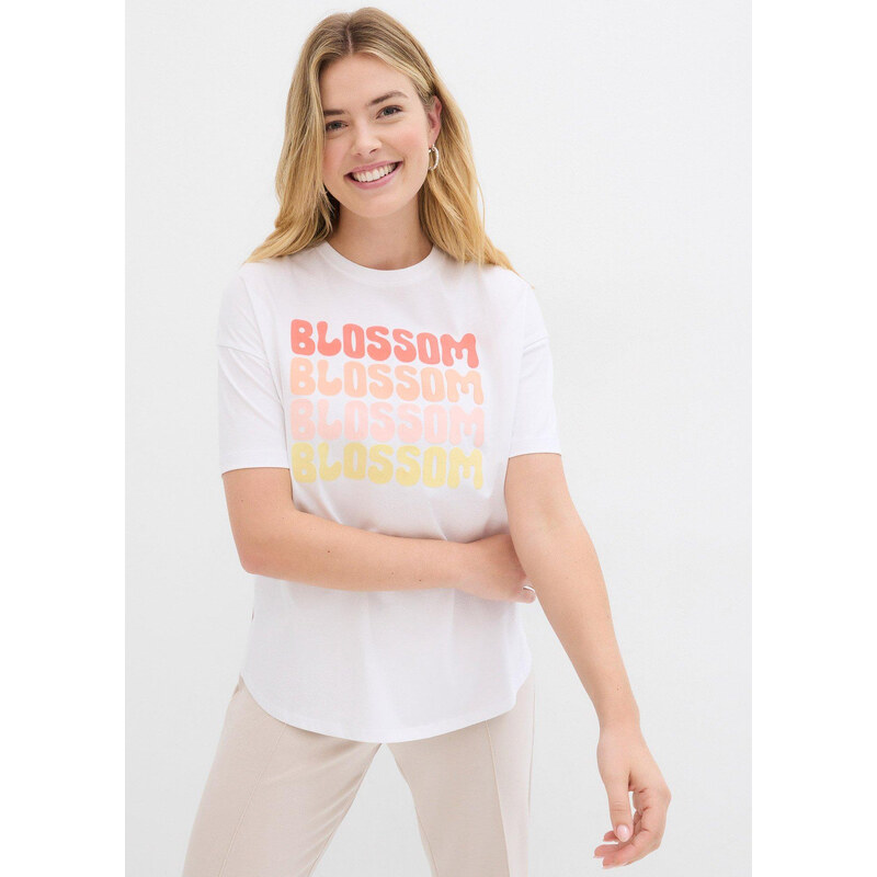 bonprix Oversize-tričko, boxy, z bavlny, farba biela 62198475