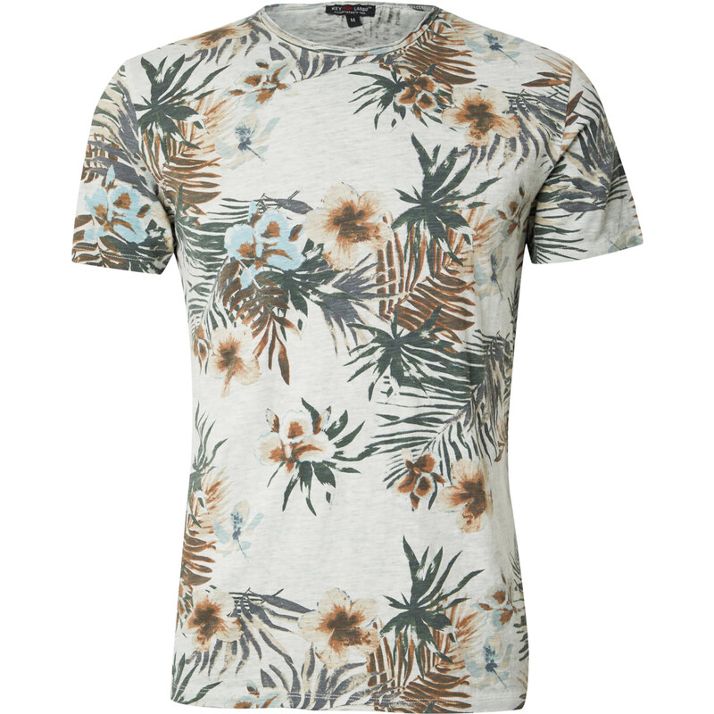 Key Largo Tričko PLAYA hnedá / pastelovo zelená / tmavozelená 54317817