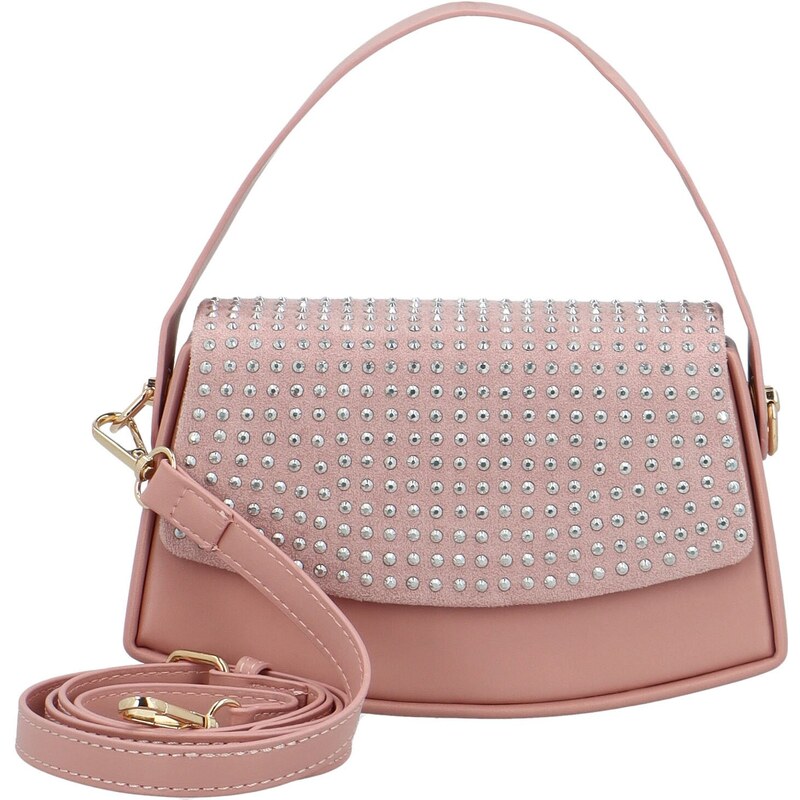 INT COMPANY Módna dámska koženková kabelka do ruky Dafila, ružová 66426711