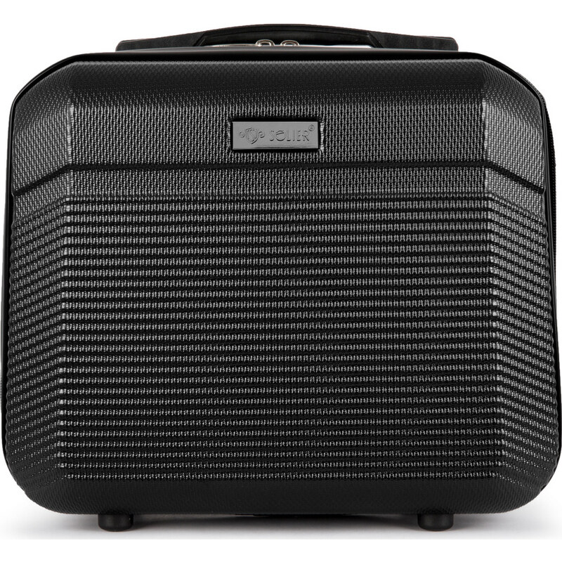 BASIC Solier Čierny cestovný kozmetický kufor ELEGANT S16 (KUFEREK 44563957