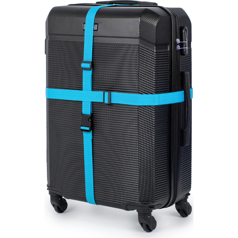 BASIC Solier svetlo modré bezpečnostné popruhy na kufor SA56) 2ks 45893405