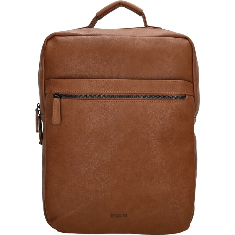 Beagles Svetlohnedý kožený ruksak na notebook „Dorian“ 62219330